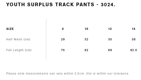 Youth/Adult Surplus Trackpants - Image 4